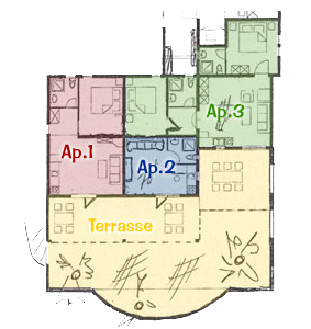 Insel Solta Apartments - erste Etage